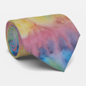 Hand Dyed Rainbow Strip Krawatte (Gerollt)