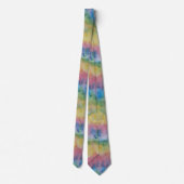 Hand Dyed Rainbow Strip Krawatte (Rückseite)