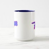 Hand eines Cyborg-Gottes (rot & blau) Tasse (Zentrum)