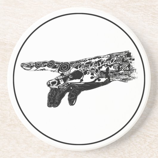 Hand eines Cyborg-Gottes? Untersetzer (Vorne)