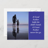 Hand eines Vaters Postkarte (Vorne/Hinten)
