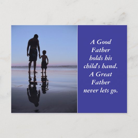 Hand eines Vaters Postkarte (Vorderseite)