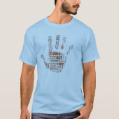 "Hand" entwarf Tonwaren-Kunst T T-Shirt (Vorderseite)