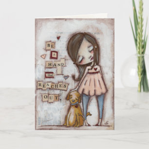 Hand erreichen - Gruß-Karte Dankeskarte