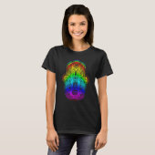 Hand Fatima Eye Rainbow Style Mandala T-Shirt (Vorne ganz)