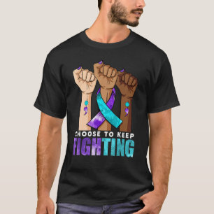 Hand Faust Wählen Sie, weiter zu kämpfen Suizidprä T-Shirt