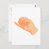 Hand-Finger-Finger-Pinky Postkarte (Vorne/Hinten)