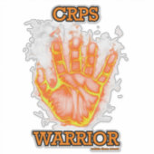 Hand/Flammen...CRPS Aufkleber (Vorderseite)