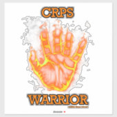 Hand/Flammen...CRPS Aufkleber (Blatt)