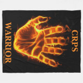 Hand/Flammen...CRPS Fleecedecke (Vorderseite (Horizontal))