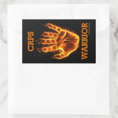 Hand/Flammen...CRPS Rechteckiger Aufkleber (Tasche)