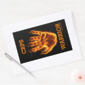 Hand/Flammen...CRPS Rechteckiger Aufkleber (Umschlag)