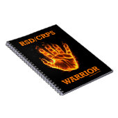 Hand/Flammen...RSD/CRPS Notizblock (Rechte Seite)