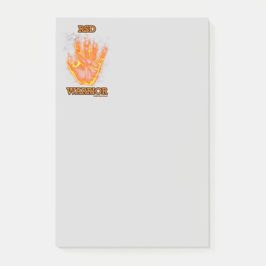 Hand/Flammen...RSD Post-it Klebezettel (Vorderseite)