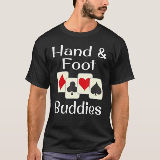 Hand-Fuß-Buddies Spiel Kartenspieler W T-Shirt (Vorderseite)