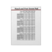 Hand-Fuß-Card-Spielfeld Notizblock (Rotiert)