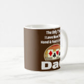 Hand-Fuß-Vater-Kartenspiel-Spieler Vatergewinner Kaffeetasse (VorderseiteRechts)
