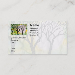 Hand geschnitzte Bäume auf Reis-Papier Visitenkarte