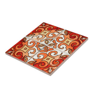 Hand geschnitzter Fliesen-Entwurf 6 gemalt in den Fliese