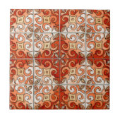 Hand geschnitzter Fliesen-Entwurf gemalt in den Fliese (Vorderseite)