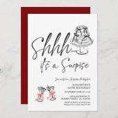 Hand geschrieben Es ist eine überraschende Geburts Einladung (Vorne/Hinten)