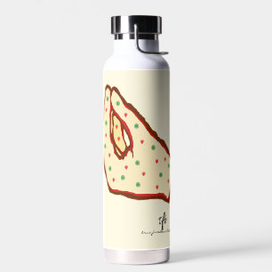 Hand Gesture Strawberry-Kiwi Pizza Trinkflasche