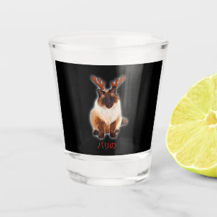 Hand Gezeichnet Balinese Katze Japan Geschenk Vate Schnapsglas