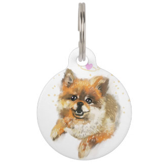 Hand - Gezeichnet Corgi Pet ID Tag für Geburtstage Haustiermarke