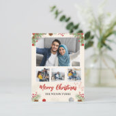 Hand gezeichnet frohe Weihnachten Vier FotoCollage (Stehend Vorderseite)