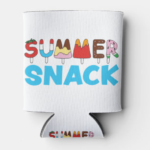 Hand Gezeichnet Multi-Farbige Sommersnack-Kids Pop Dosenkühler