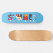 Hand Gezeichnet Multi-Farbige Sommersnack Kids Pop Skateboard (Horizontal)