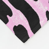 Hand gezeichnet rosa Farbe nahtlose Leopardenmuste Fleecedecke (Ecke)