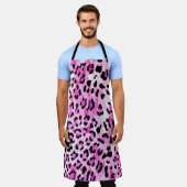 Hand gezeichnet rosa Farbe nahtlose Leopardenmuste Schürze (Getragen)