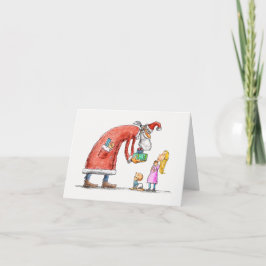 Hand Gezeichnet Weihnachts-Weihnachtskarte Feiertagskarte