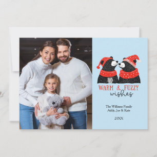 Hand Gezeichnet Weihnachtsbär Custom Foto Holiday  Feiertagskarte