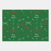 Hand gezeichnet Whimsical Französisch Coquette Bow Geschenkpapier Set (Vorderseite 3)