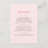 Hand gezeichnet Wildblumen Muster Hochzeitsdetails Begleitkarte (Vorderseite)