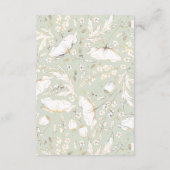 Hand gezeichnet Wildblumen Muster Hochzeitsdetails Begleitkarte (Rückseite)