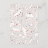 Hand gezeichnet Wildblumen Muster Hochzeitsdetails Begleitkarte (Rückseite)