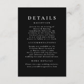 Hand gezeichnet Wildblumen Muster Hochzeitsdetails Begleitkarte (Vorderseite)