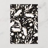 Hand gezeichnet Wildblumen Muster Hochzeitsdetails Begleitkarte (Rückseite)