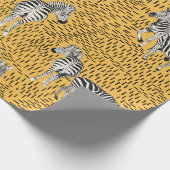 Hand gezeichnet Zebra-Nahtloses Muster mit Linienr Geschenkpapier (Ecke)