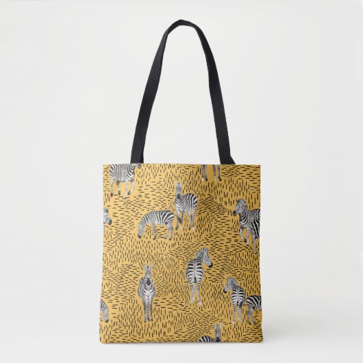 Hand gezeichnet Zebra-Nahtloses Muster mit Linienr Tasche (Vorderseite)