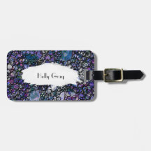 Hand-Gezeichnete abstrakte Kreise, Blau, lila,