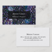 Hand-Gezeichnete abstrakte Kreise, Blau, lila, Visitenkarte (Vorne/Hinten)