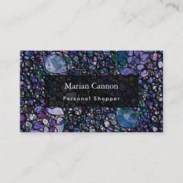 Hand-Gezeichnete abstrakte Kreise, Blau, lila, Visitenkarte