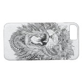 Hand gezeichnete abstrakte Löwe-vektorillustration Case-Mate iPhone Hülle (Rückseite (Horizontal))