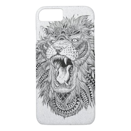 Hand gezeichnete abstrakte Löwe-vektorillustration Case-Mate iPhone Hülle (Rückseite)