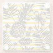 Hand gezeichnete Ananas Glasuntersetzer (Rückseite)