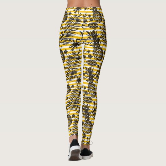 Hand gezeichnete Ananas Leggings (Rückseite)